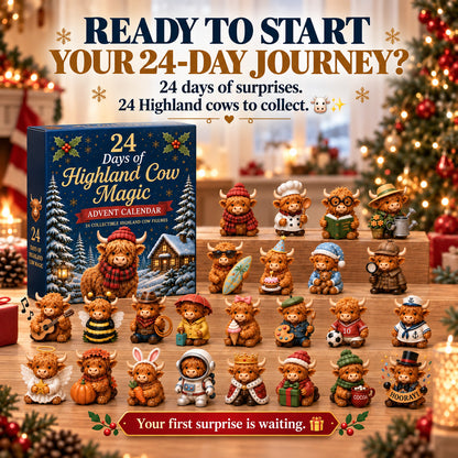 🔥LAST CHANCE 50%OFF SVOZK® 24 Days of Highland Cow Advent Calendar 🐮