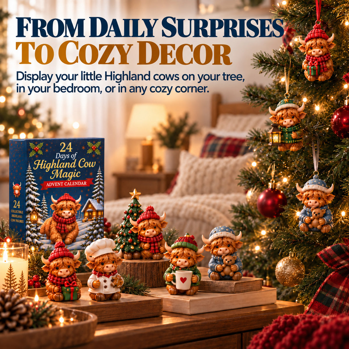 🔥LAST CHANCE 50%OFF SVOZK® 24 Days of Highland Cow Advent Calendar 🐮