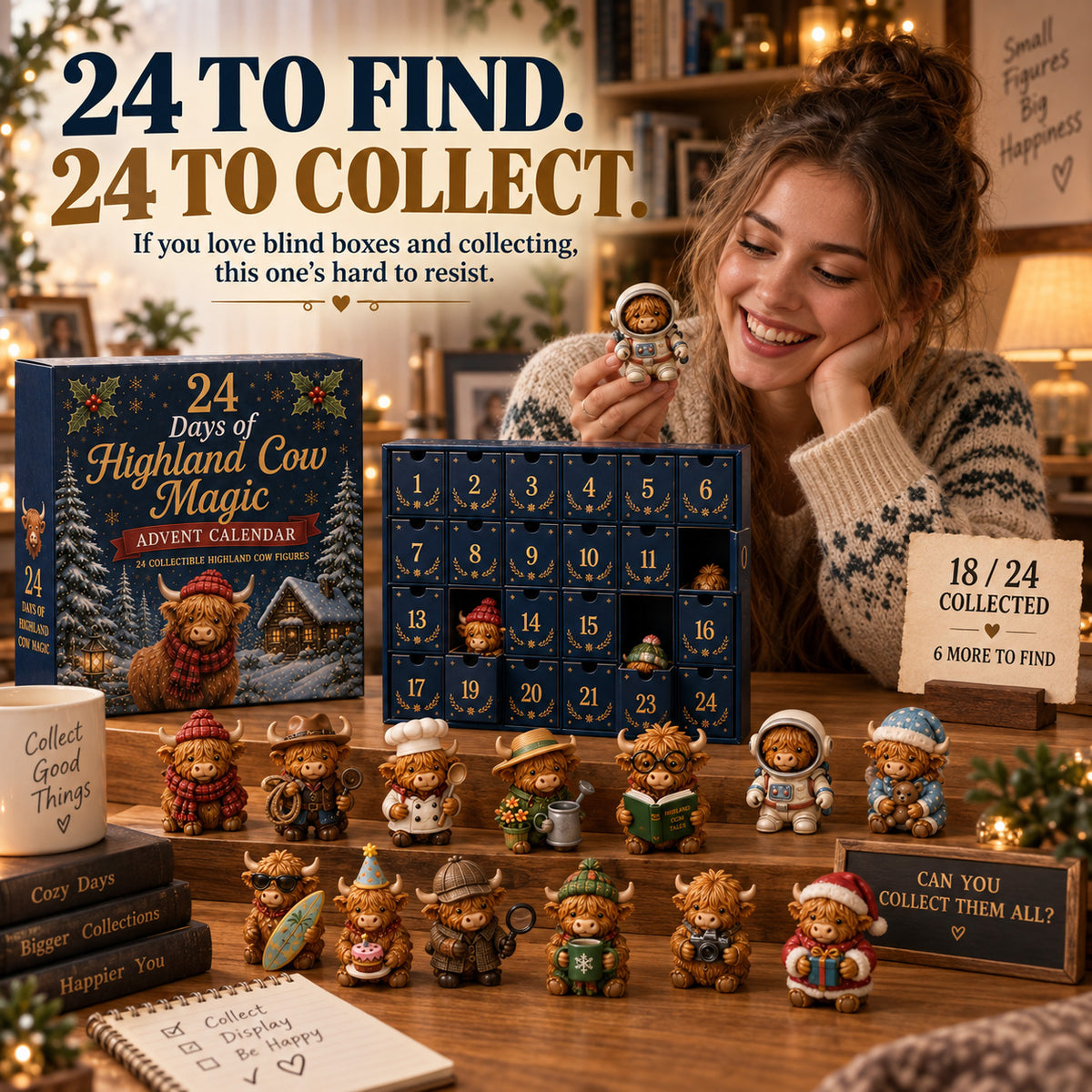 🔥LAST CHANCE 50%OFF SVOZK® 24 Days of Highland Cow Advent Calendar 🐮