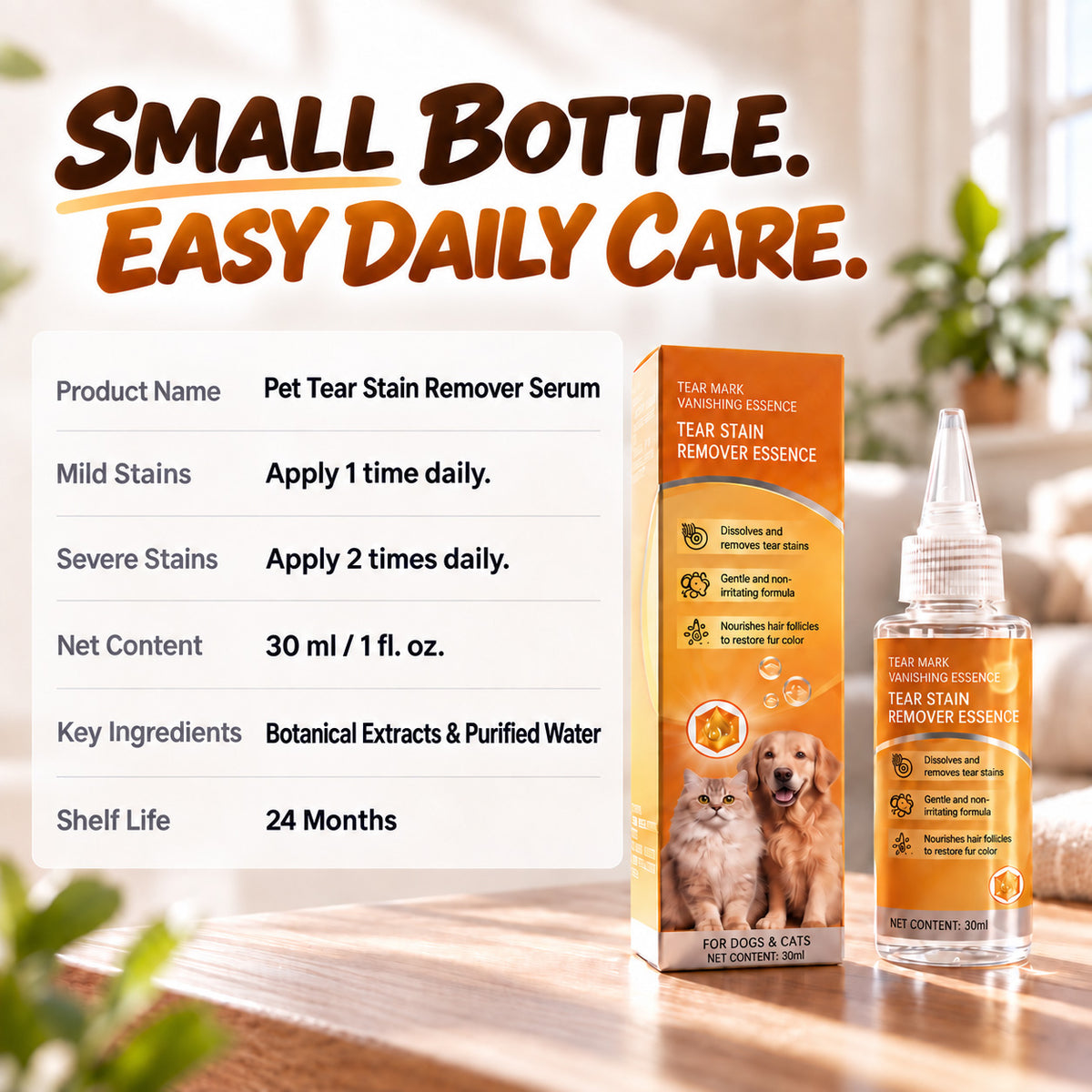 🔥Limit time40%OFF+BUY 2 GET 1 FREE Hudros® Gentle Pet Eye Stain Remover Essence Nourishing Drops