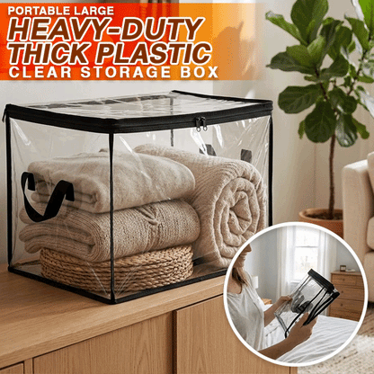 🇦🇺 Portable Large Heavy-Duty Thick Plastic Clear Storage Box