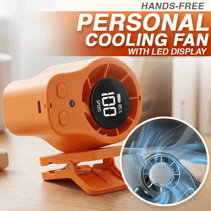 Hands-Free Personal Cooling Fan with LED Display
