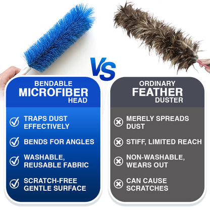 ✅ Bendable Microfiber Head