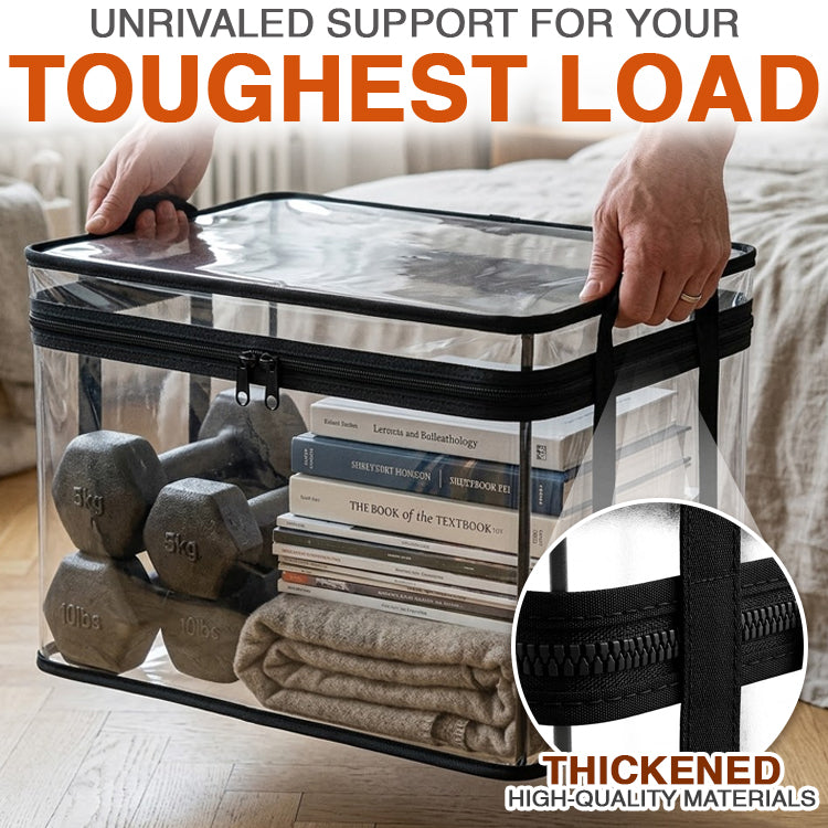 Portable Large Heavy-Duty Thick Plastic Clear Storage Box