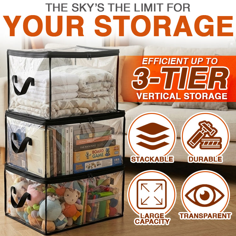 🇦🇺 Portable Large Heavy-Duty Thick Plastic Clear Storage Box