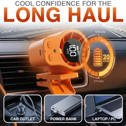Hands-Free Personal Cooling Fan with LED Display