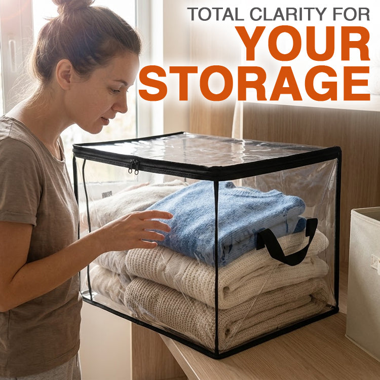 🇦🇺 Portable Large Heavy-Duty Thick Plastic Clear Storage Box