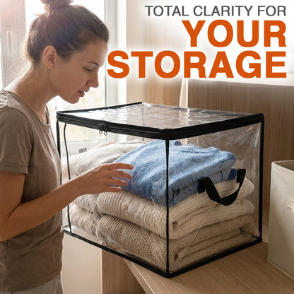 🇦🇺 Portable Large Heavy-Duty Thick Plastic Clear Storage Box