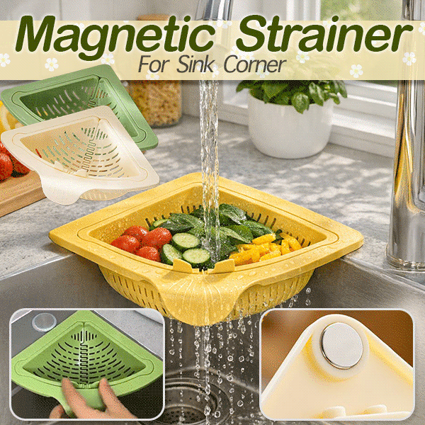 Magnetic Twist-Drain Sink Basket