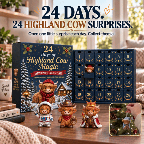 🔥LAST CHANCE 50%OFF SVOZK® 24 Days of Highland Cow Advent Calendar 🐮