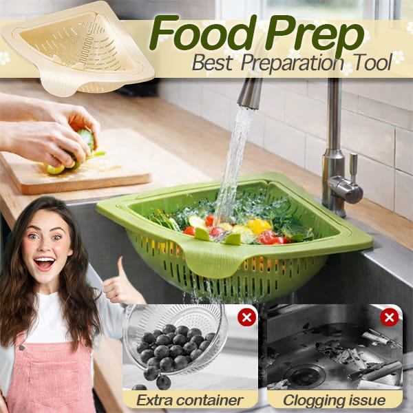 Magnetic Twist-Drain Sink Basket