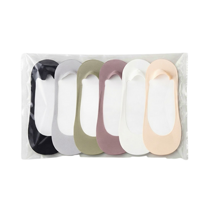 Slip-Free Invisible Cushioned Socks (6 Pairs Set)