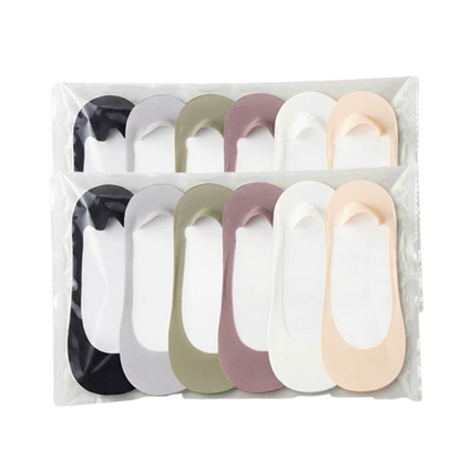 Slip-Free Invisible Cushioned Socks (6 Pairs Set)