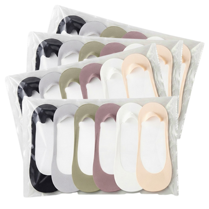 Slip-Free Invisible Cushioned Socks (6 Pairs Set)